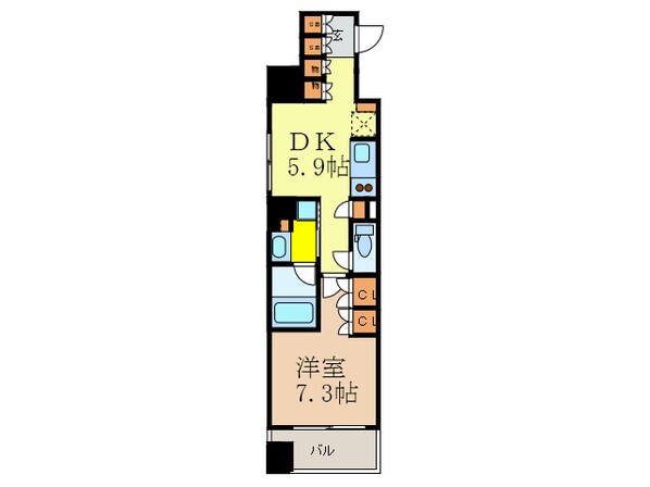 アビティ江坂の物件間取画像